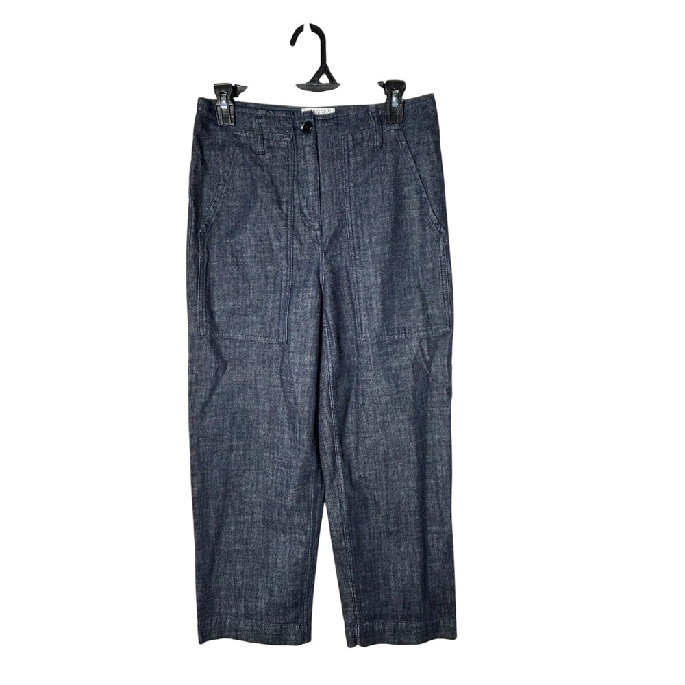 Toast women's 8 indigo denim workwear pants carpenter organic cotton